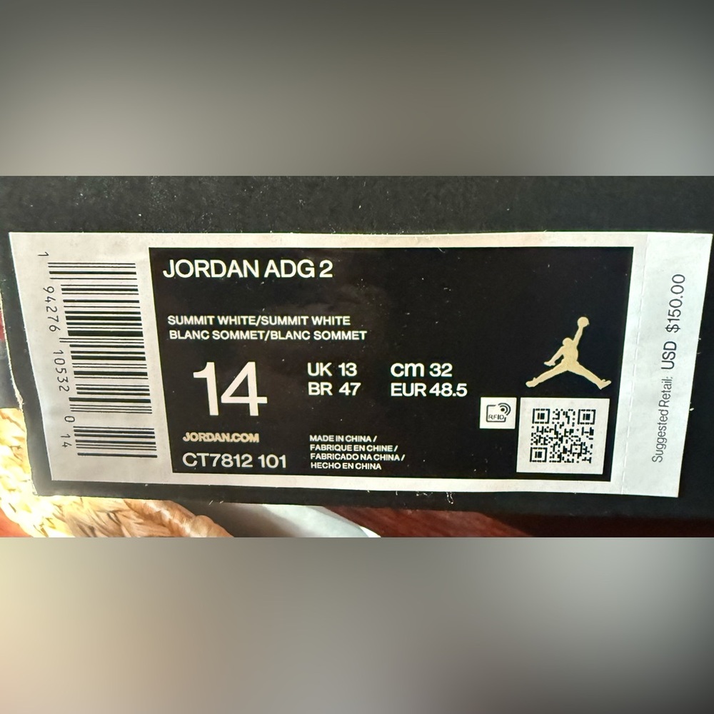 Jordan White and Blue Sneakers - Picture 7 of 7